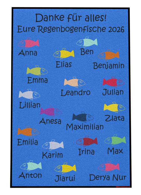 Kindergarten Abschiedsfussmatte Fische Entwurf K Fischfußmatte, Fußmatte mit Fischen, Kindergartenmatte, Abschiedsgeschenk Kindergarten, Kitaabschied, Kiga Abschiedsgeschenk, Abschiedsgeschenk Kindergarten Erzieherinnen, Nützliches Abschiedsgeschenk Kindergarten, Abschiedsgeschenk Kita Gruppe