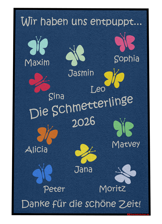 Kindergarten Abschiedsfussmatte Schmetterlinge Entwurf U Fußmatte mit Schmetterling, Kindergartenmatte, Abschiedsgeschenk Kindergarten, Kitaabschied, Kiga Abschiedsgeschenk, Abschiedsgeschenk Kindergarten Erzieherinnen, Nützliches Abschiedsgeschenk Kindergarten, Abschiedsgeschenk Kita Gruppe