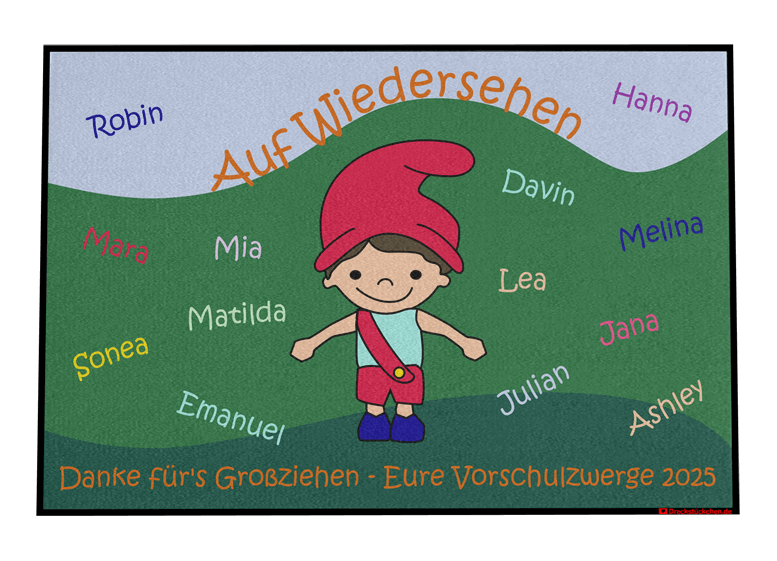 Fußmatte mit Zwerg, Zwergfußmatte, Zwerg auf Fußmatte, Kindergartenmatte, Abschiedsgeschenk Kindergarten, Kitaabschied, Kiga Abschiedsgeschenk, Abschiedsgeschenk Kindergarten Erzieherinnen, Nützliches Abschiedsgeschenk Kindergarten, Abschiedsgeschenk Kita Gruppe